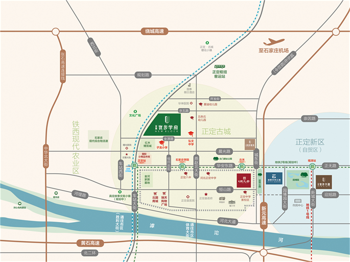石家庄金辉优步学府区位图
